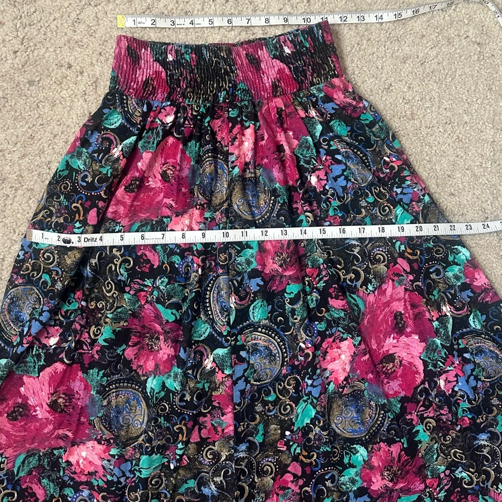 Vintage 80s Skirt Suit Set Floral Paquette Too USA Size 12 - Picture 6 of 8